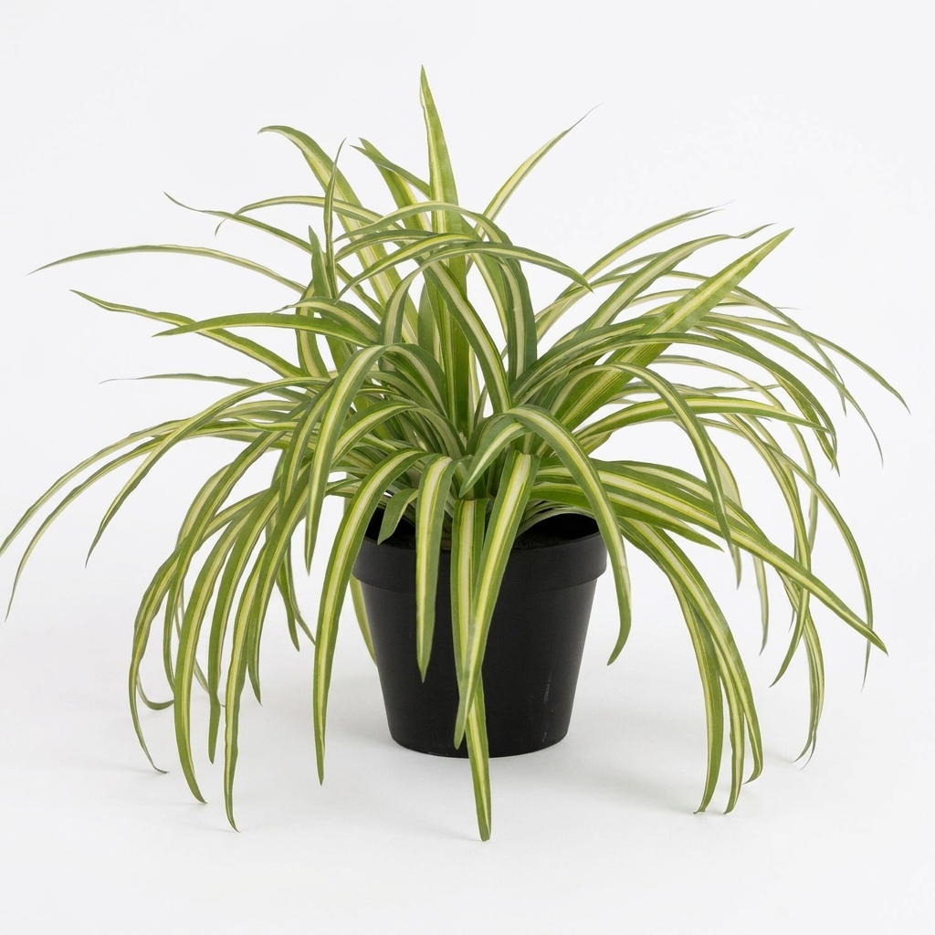 Blooming artificial Boston fern plant 50cm in decorative pot
