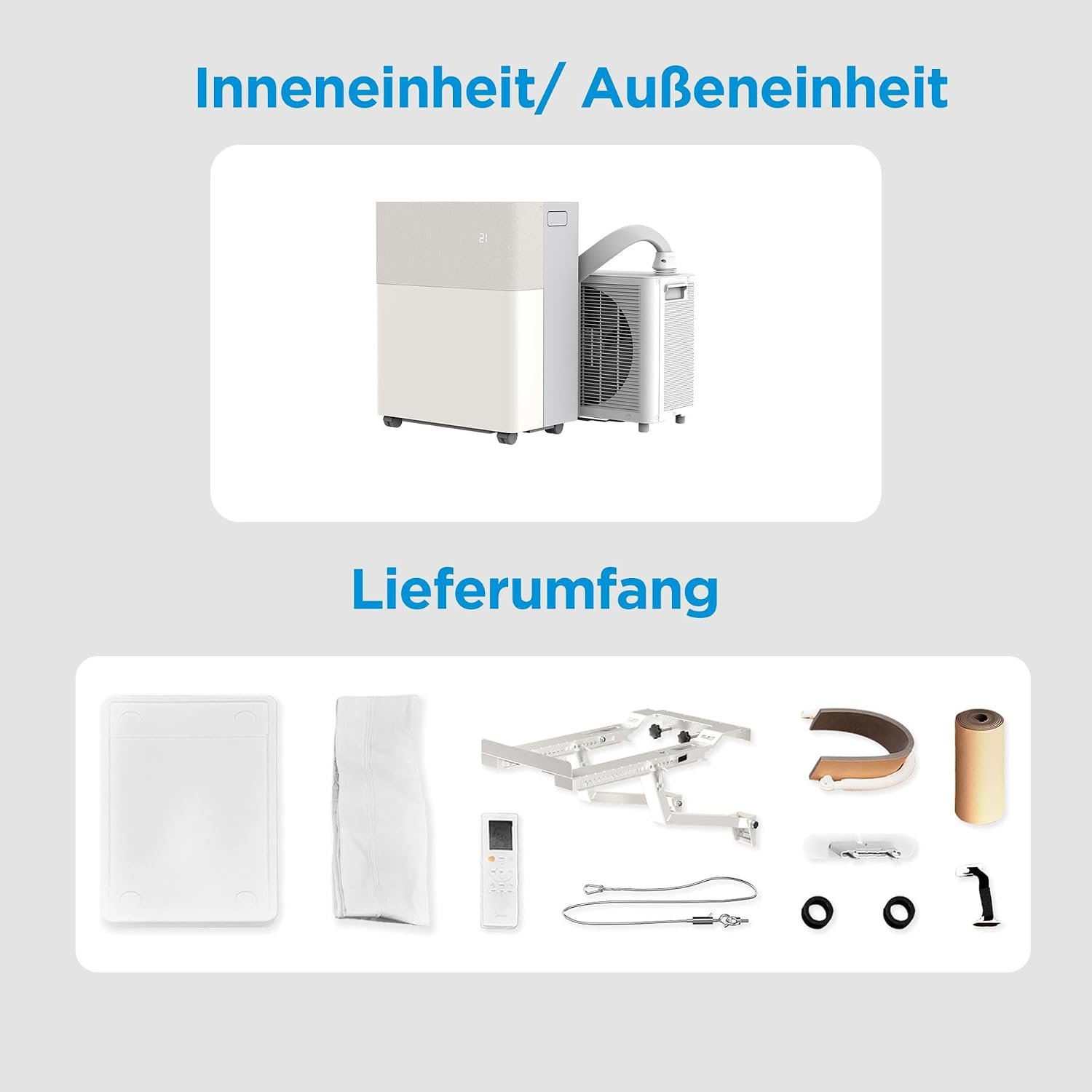 Midea PortaSplit-E mobile Klimaanlage, Kühlen A++ / Heizen A+, 12000 BTU - Image 7