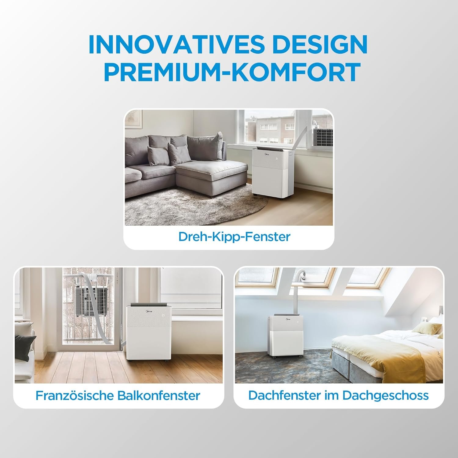 Midea PortaSplit-E mobile Klimaanlage, Kühlen A++ / Heizen A+, 12000 BTU - Image 6