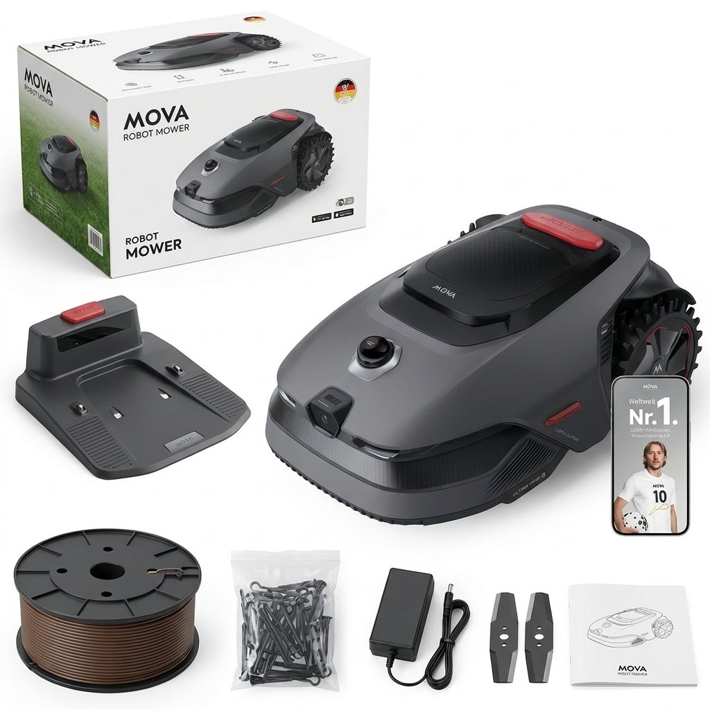 MOVA LiDAX Ultra 800 Mähroboter ohne Begrenzungskabel, 3D-LiDAR & KI-Vision
