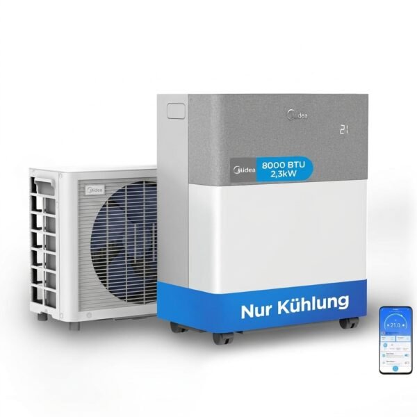Midea Portasplit Cool mobile Klimaanlage, nur Kühlung, A++, 8000 BTU